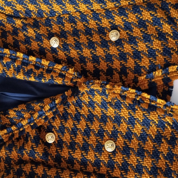 G by Giuliana navy blue and mustard color waist line jacket. Size M. - Picture 4 of 10